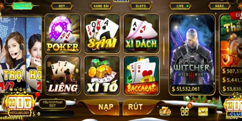 Thế giới trò chơi hấp dẫn đang chờ bạn tại Casino Hitclub